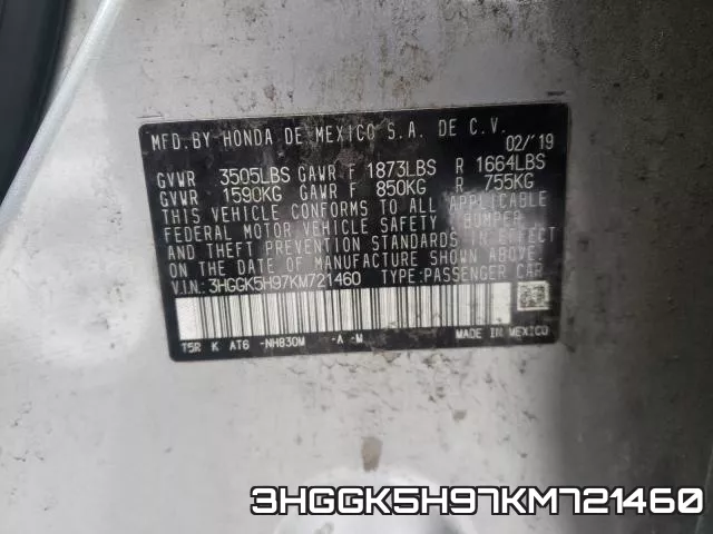 3HGGK5H97KM721460