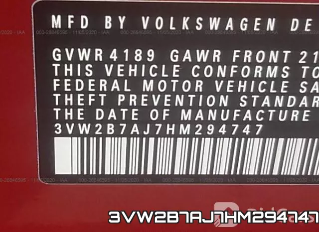 3VW2B7AJ7HM294747