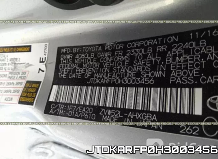 JTDKARFP0H3003456