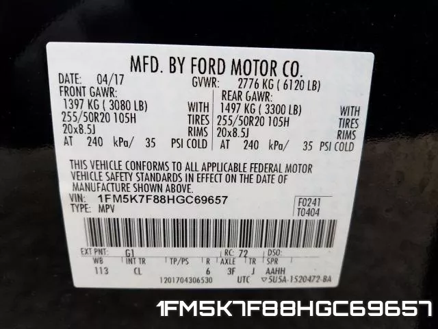 1FM5K7F88HGC69657