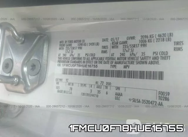 1FMCU0F78HUE16755