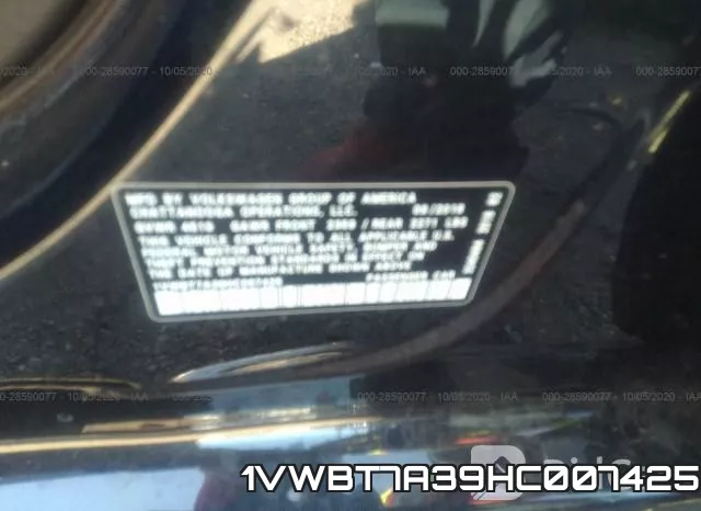 1VWBT7A39HC007425