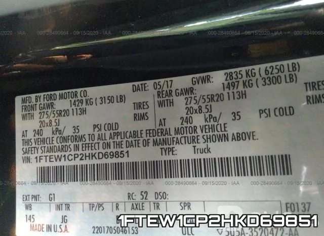 1FTEW1CP2HKD69851