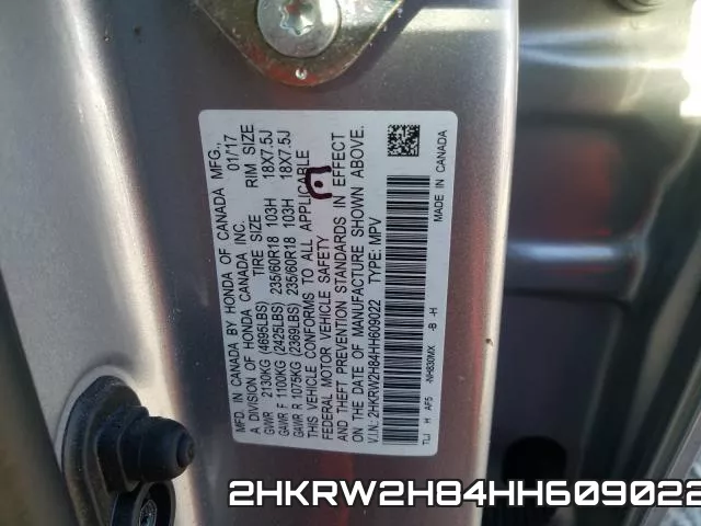 2HKRW2H84HH609022