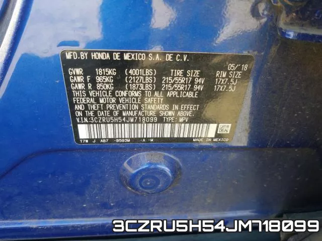 3CZRU5H54JM718099