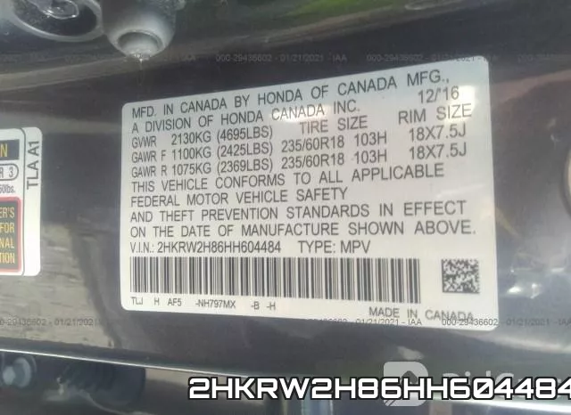 2HKRW2H86HH604484