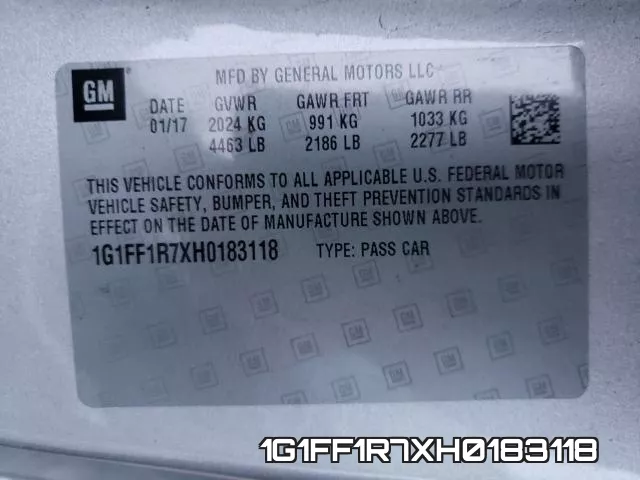 1G1FF1R7XH0183118