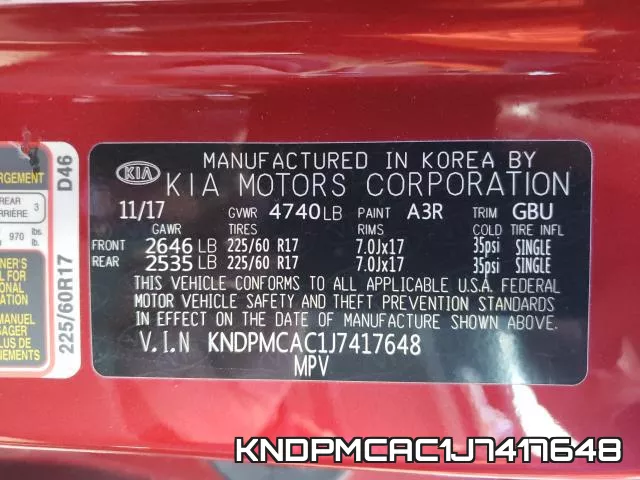 KNDPMCAC1J7417648