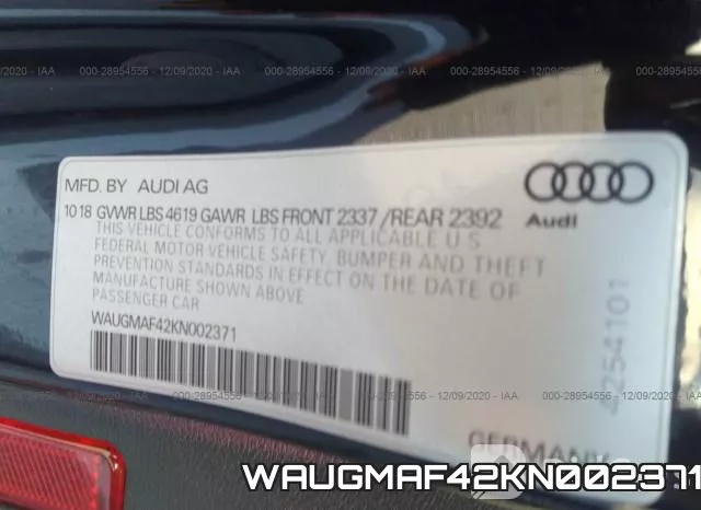 WAUGMAF42KN002371