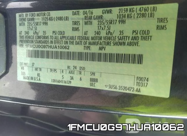 1FMCU0G97HUA10062