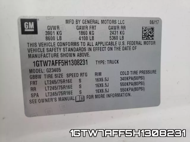 1GTW7AFF5H1308231