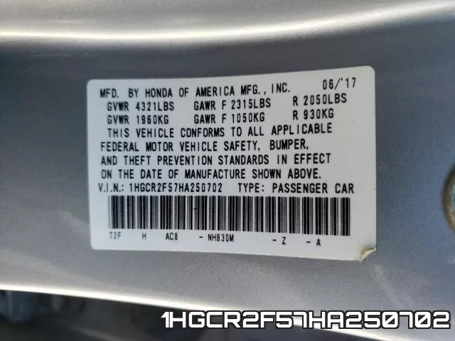 1HGCR2F57HA250702
