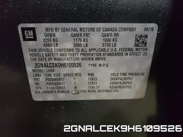 2GNALCEK9H6109526