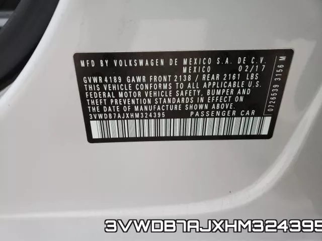 3VWDB7AJXHM324395