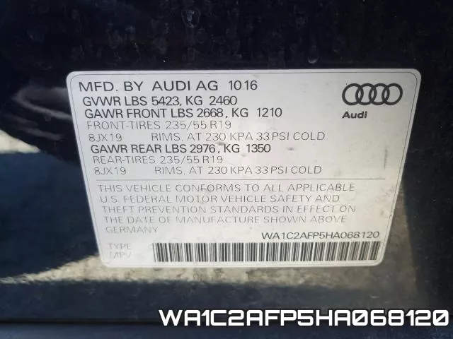 WA1C2AFP5HA068120