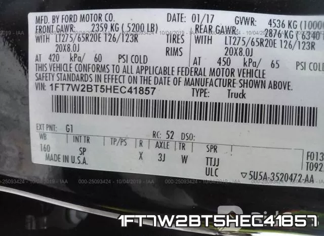 1FT7W2BT5HEC41857