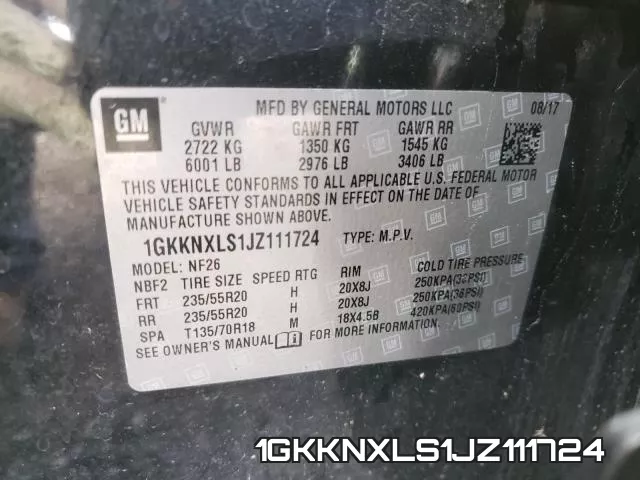 1GKKNXLS1JZ111724