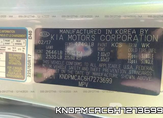 KNDPMCAC6H7273699