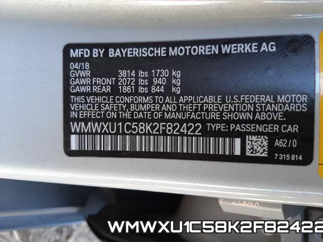 WMWXU1C58K2F82422