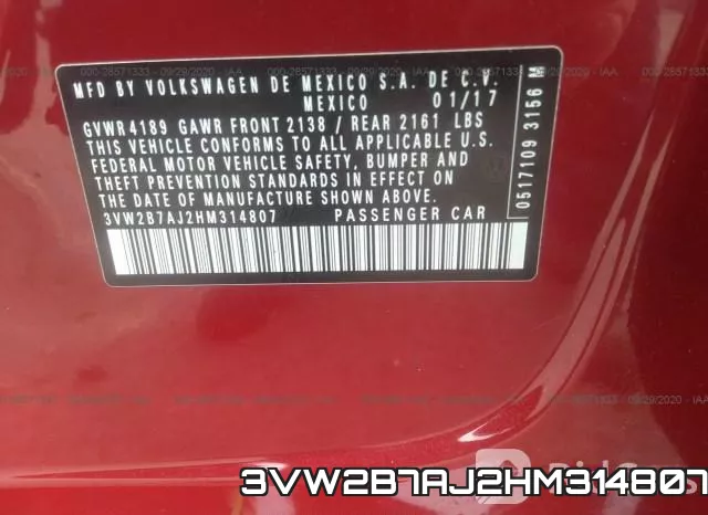 3VW2B7AJ2HM314807