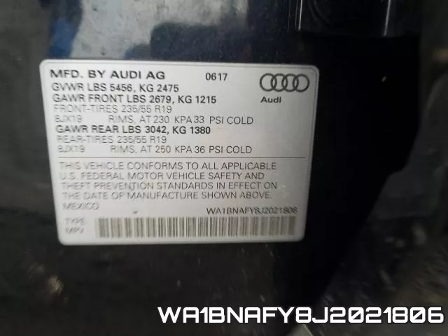 WA1BNAFY8J2021806