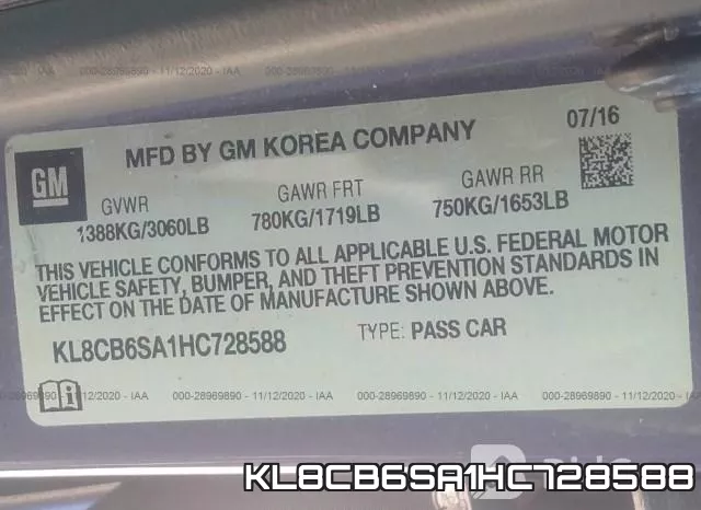 KL8CB6SA1HC728588