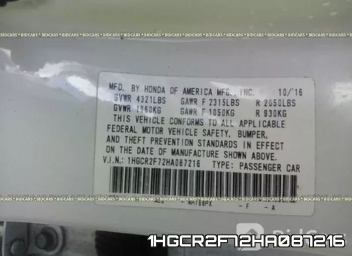 1HGCR2F72HA087216