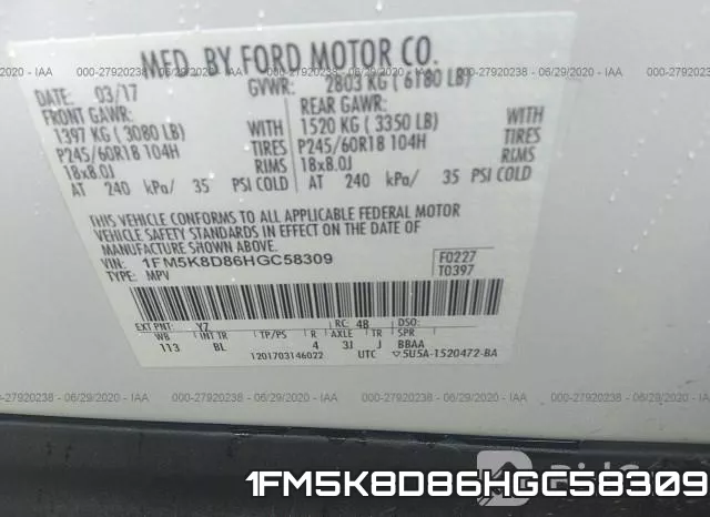 1FM5K8D86HGC58309