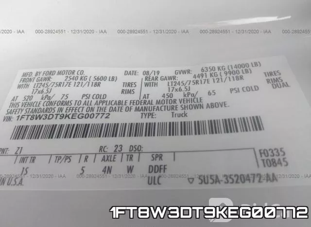 1FT8W3DT9KEG00772