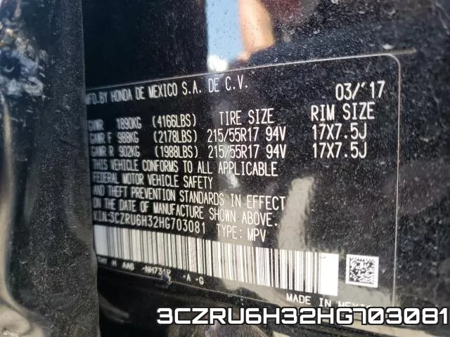 3CZRU6H32HG703081