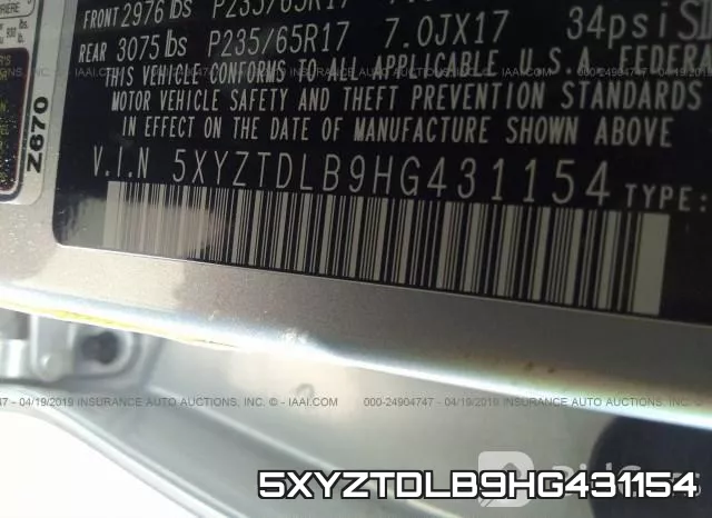 5XYZTDLB9HG431154