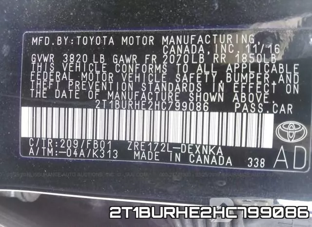 2T1BURHE2HC799086