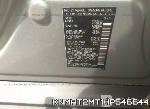 KNMAT2MT1HP546644