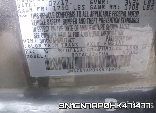 3N1CN7AP0HK471477
