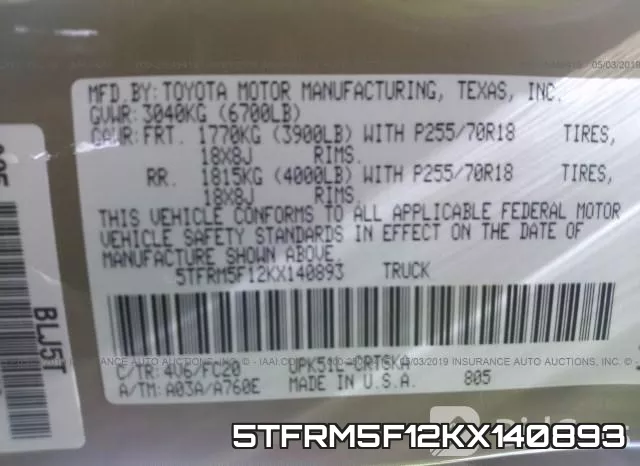 5TFRM5F12KX140893