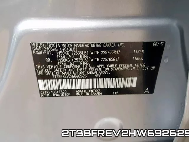 2T3BFREV2HW692625