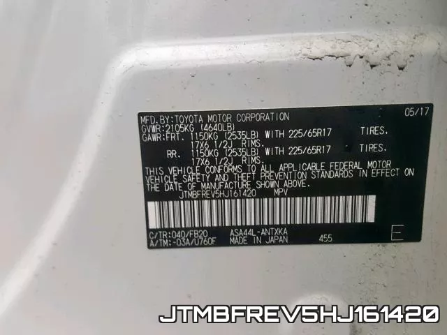 JTMBFREV5HJ161420