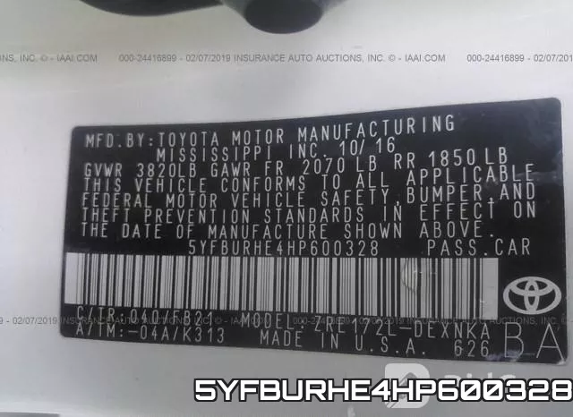 5YFBURHE4HP600328