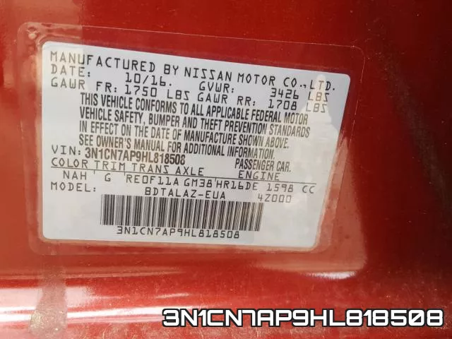 3N1CN7AP9HL818508