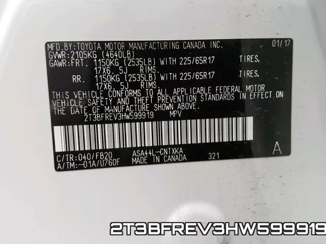 2T3BFREV3HW599919