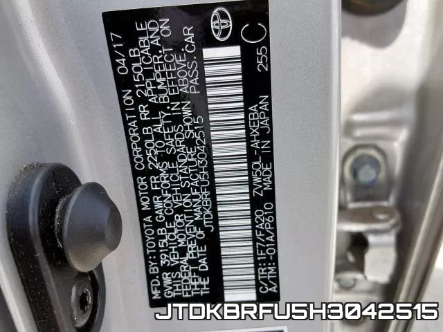 JTDKBRFU5H3042515