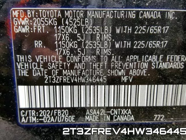 2T3ZFREV4HW346445
