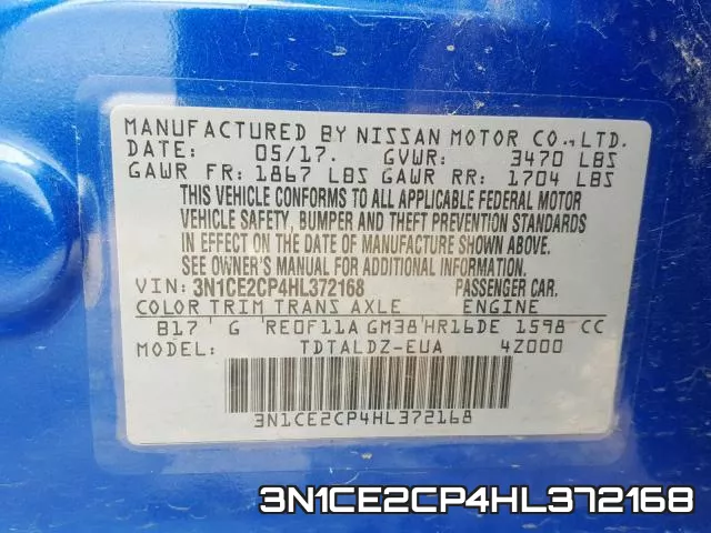 3N1CE2CP4HL372168