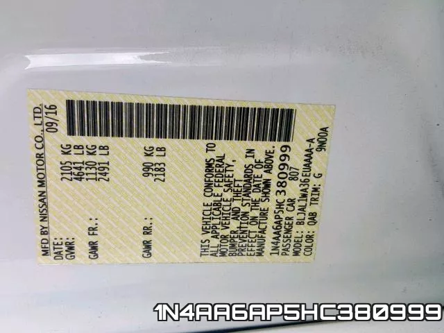 1N4AA6AP5HC380999