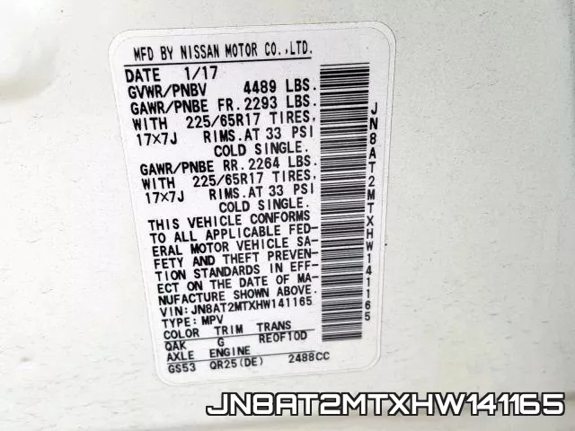 JN8AT2MTXHW141165
