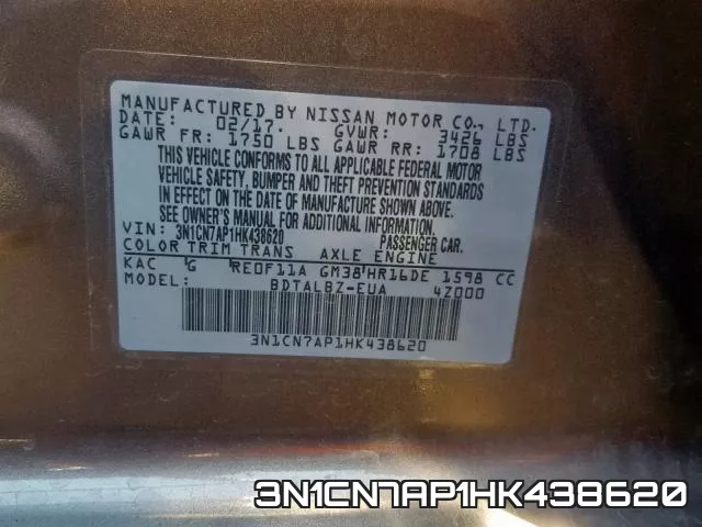 3N1CN7AP1HK438620
