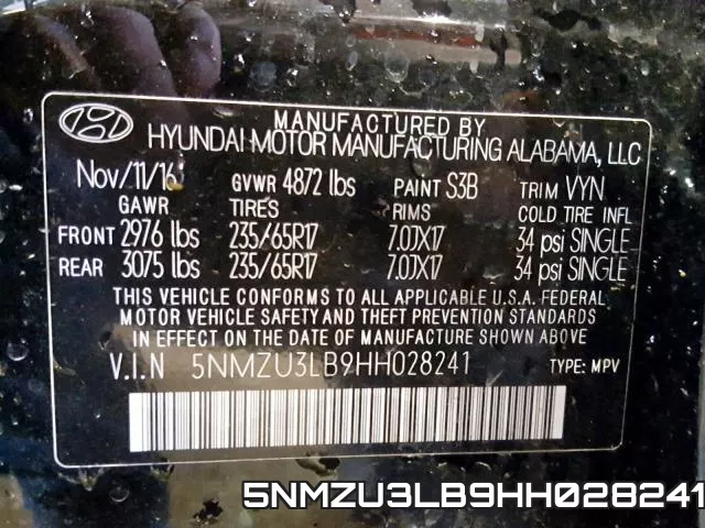 5NMZU3LB9HH028241