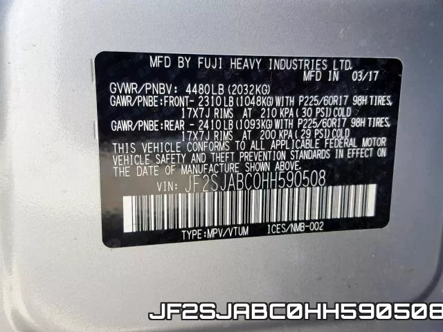 JF2SJABC0HH590508