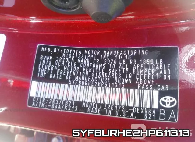 5YFBURHE2HP611313