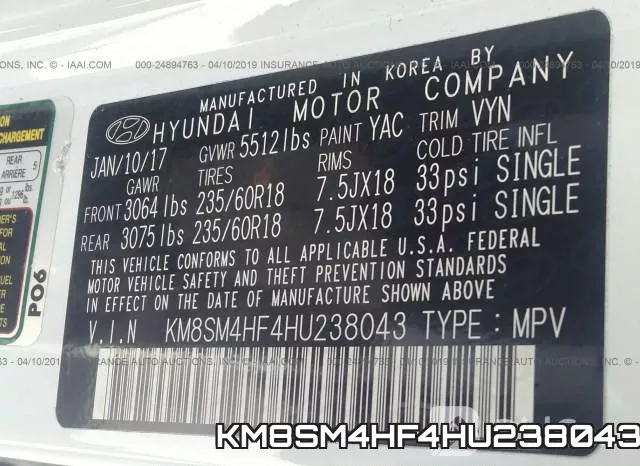KM8SM4HF4HU238043